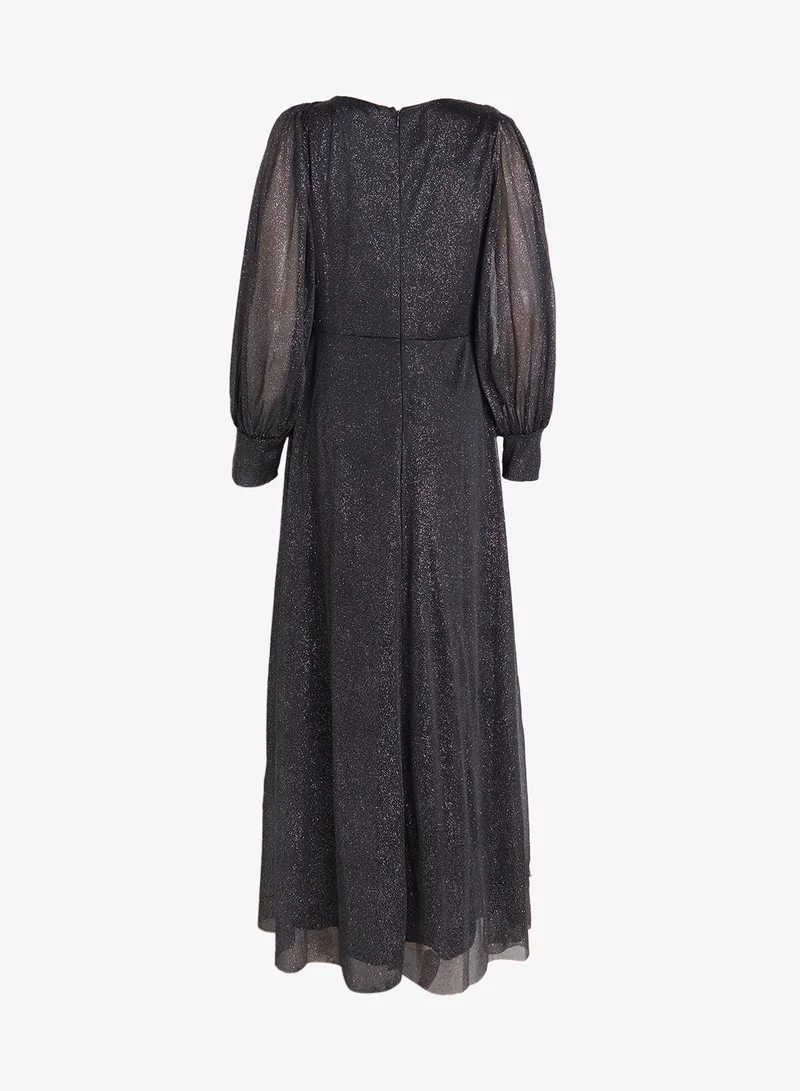 Khizana Plus Size Shimmer A-Line Dress